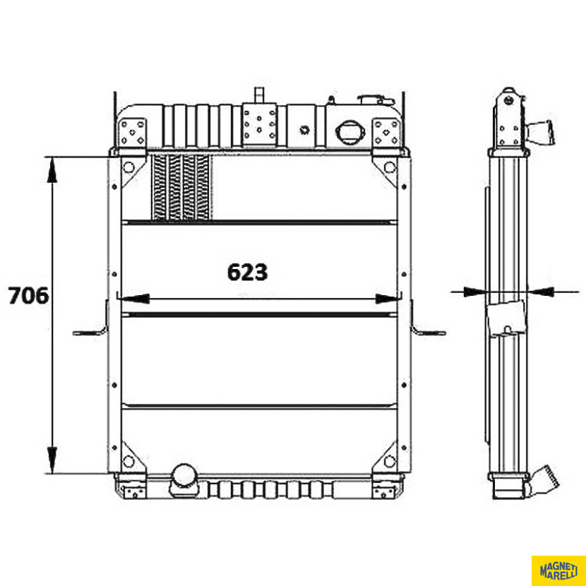 Radiador de Água - Magneti Marelli - RMM1032NFD - (1)