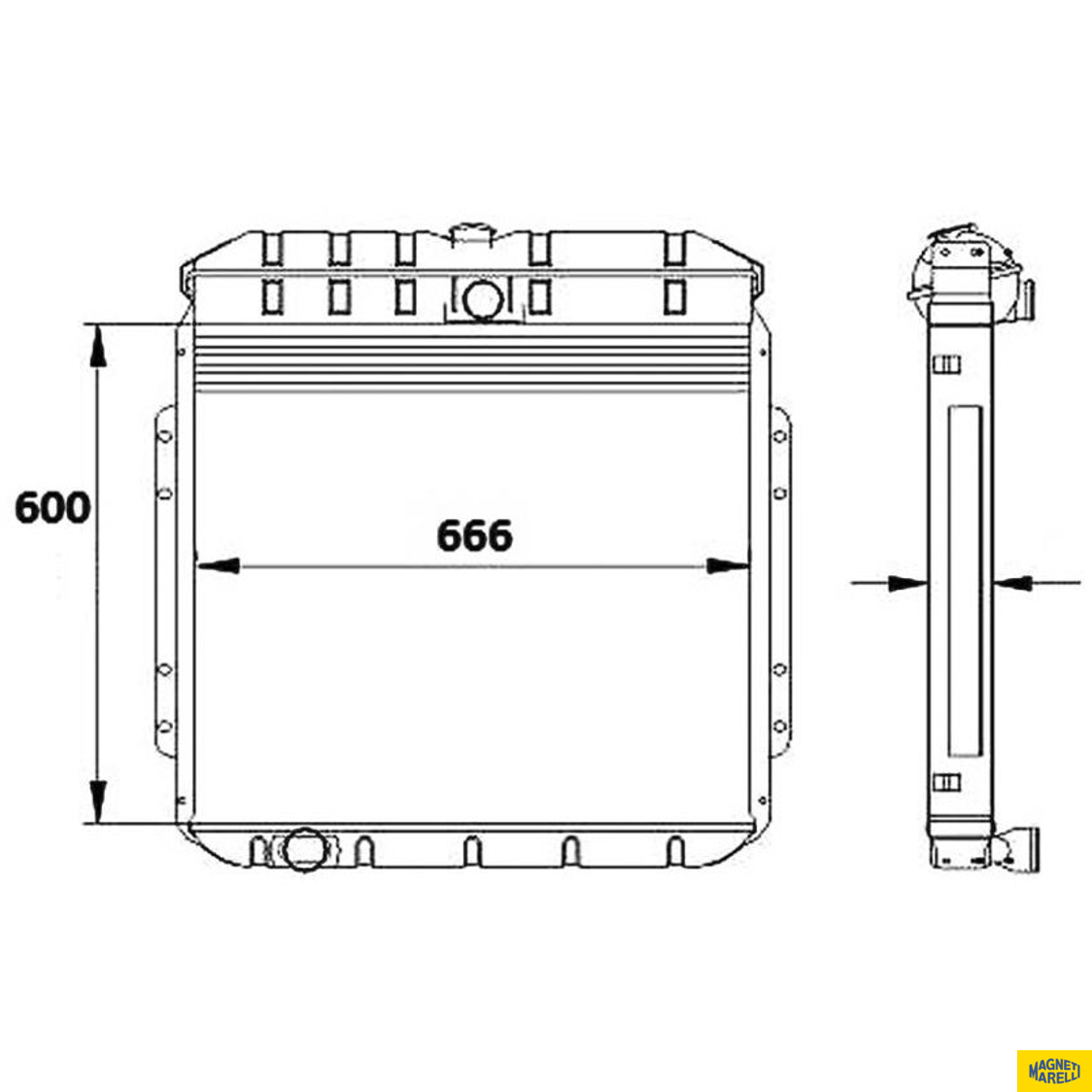 Radiador de Água - Magneti Marelli - RMM1031NFD - (1)