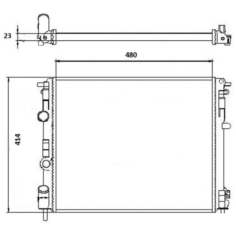 Radiador de Água - Magneti Marelli - RMM1010HRE - (2)