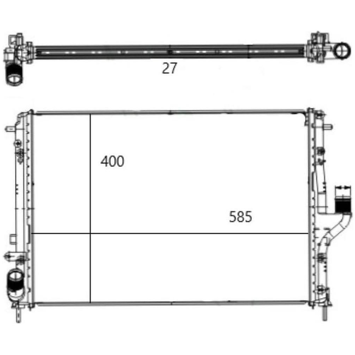 Radiador de Água Renault Duster - Magneti Marelli - RMM1194RE - (2)