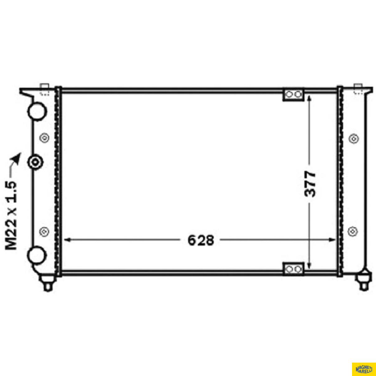 Radiador de Água - Magneti Marelli - RMM376705561 - (1)
