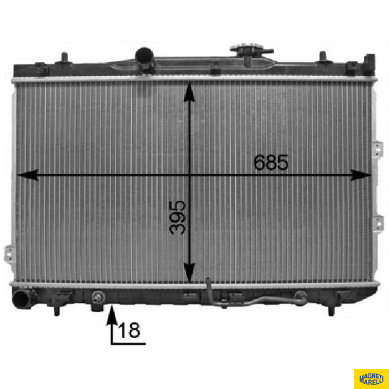 Radiador de Água - Magneti Marelli - 8MK376763701 - (1)