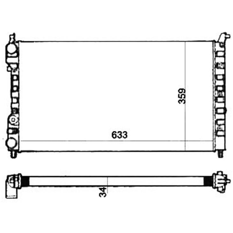 Radiador de Água Fiat Tempra - Magneti Marelli - RMM1046RFT - (2)