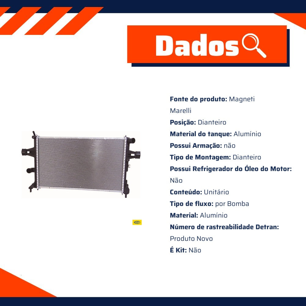 Radiador de Água - Magneti Marelli - RMM698001M - (7)