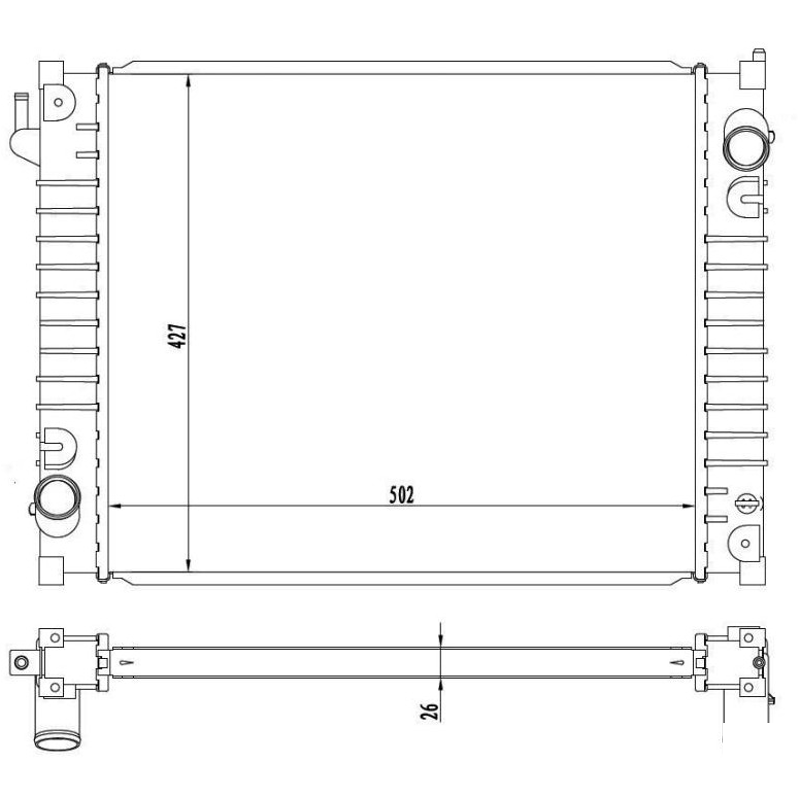 Radiador de Água - Magneti Marelli - RMM1050RFD - (2)