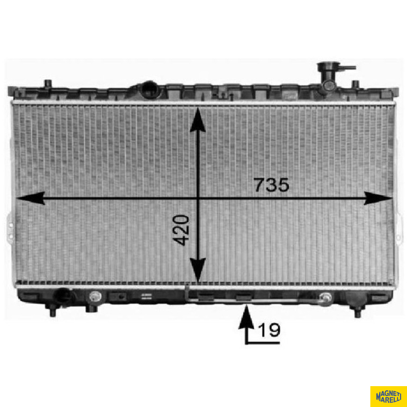 Radiador de Água Hyundai Santa Fé - Magneti Marelli - 8MK376762341 - (1)
