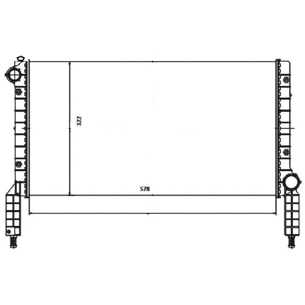 Radiador de Água Fiat Doblo - Magneti Marelli - RMM1004HFT - (2)