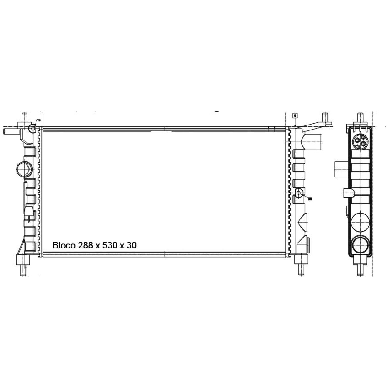 Radiador de Água Chevrolet Corsa - Magneti Marelli - RMM512001M - (2)