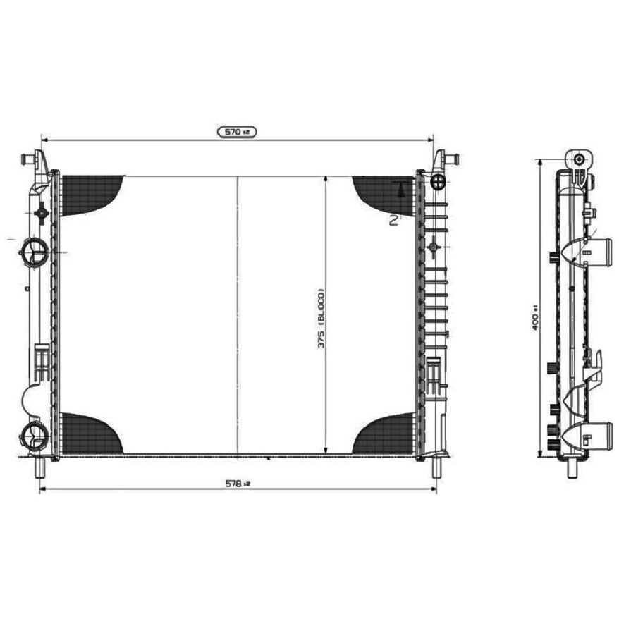 Radiador de Água - Magneti Marelli - RMM5339001 - (2)