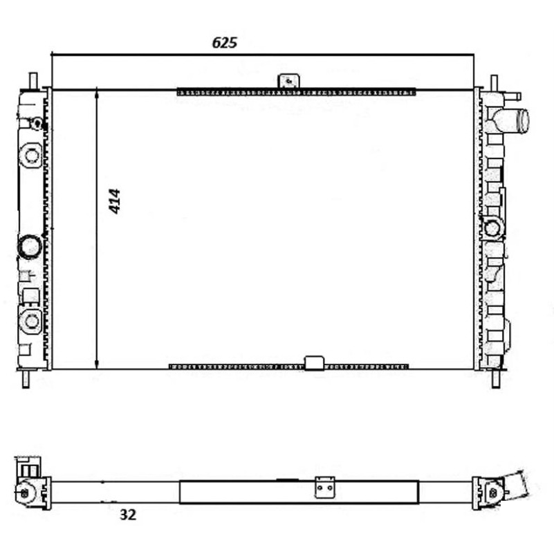 Radiador de Água - Magneti Marelli - RMM1001HGM - (2)