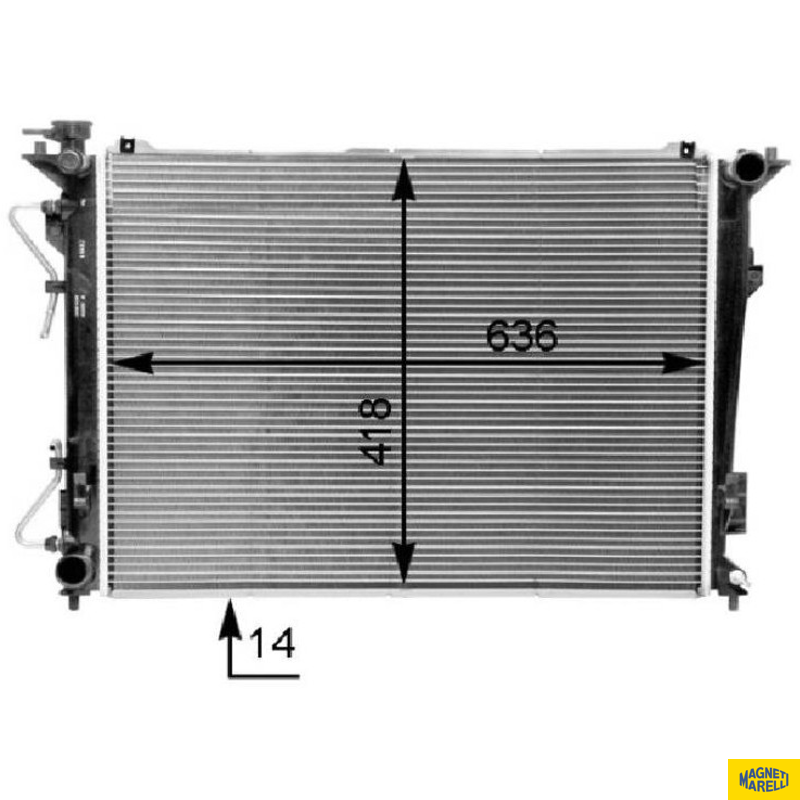 Radiador de Água - Magneti Marelli - 8MK376763731 - (1)