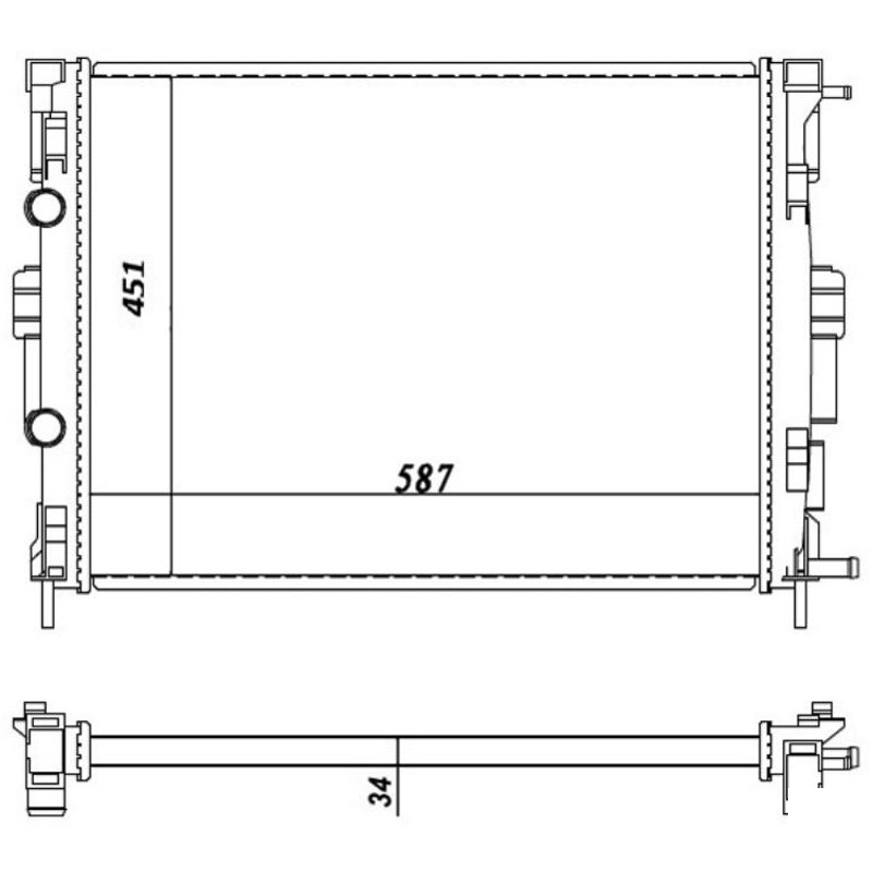 Radiador de Água - Magneti Marelli - RMM1053RRE - (2)