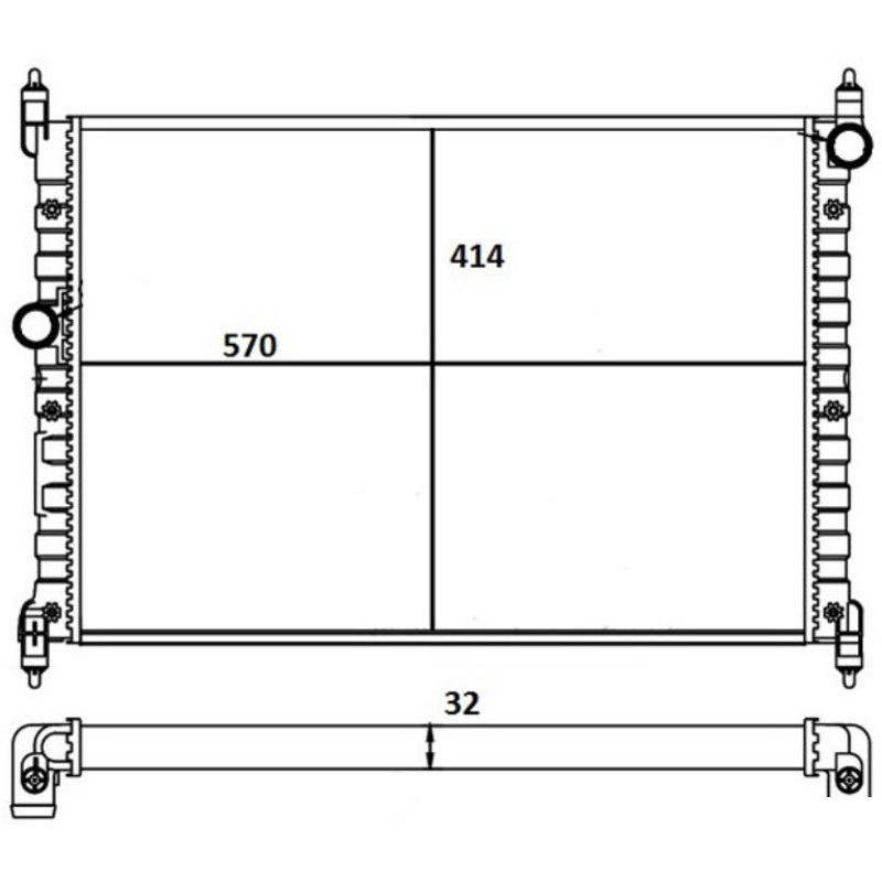Radiador de Água Volkswagen Kombi - Magneti Marelli - RMM1076HVW - (2)