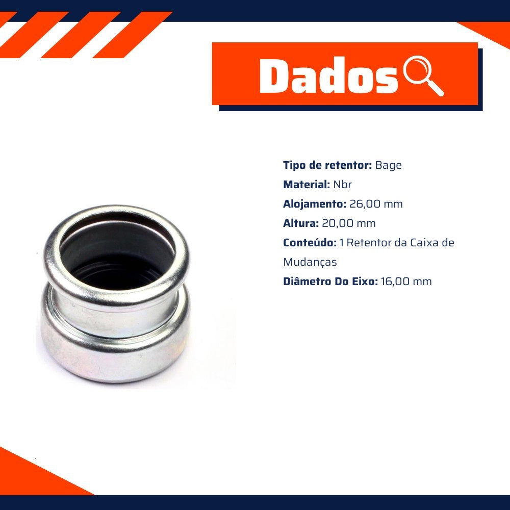 Retentor da Caixa de Mudanças - Sabó - 02008BAGE - (2)