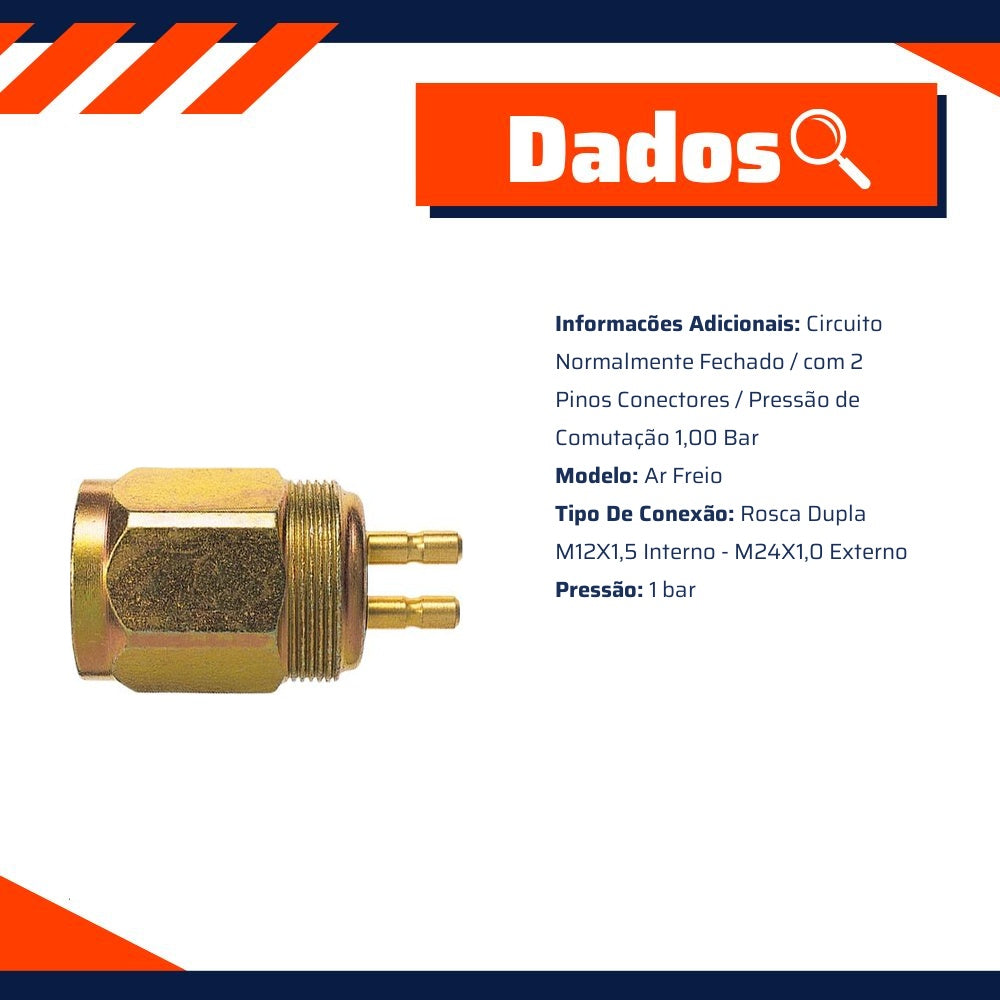 Interruptor Ar de Freio - 1 bar - 3-RHO - 5544 - (2)