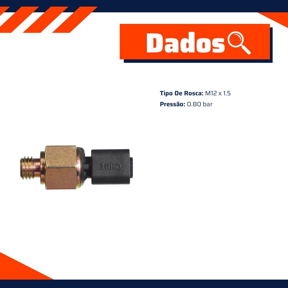 Interruptor de Pressão de Óleo - 0.80 bar - 3-RHO - 33113 - (2)