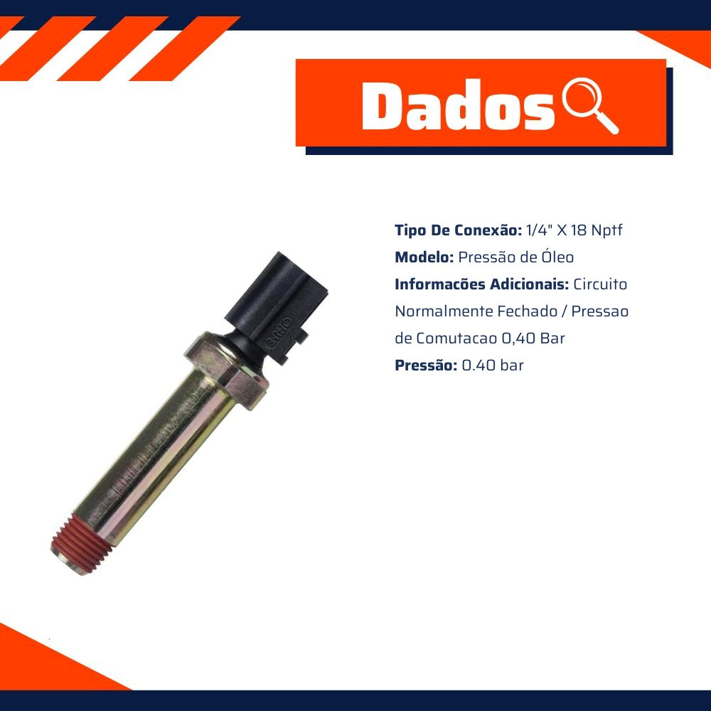 Interruptor de Pressão de Óleo - 0.40 bar - 3-RHO - 3362 - (2)