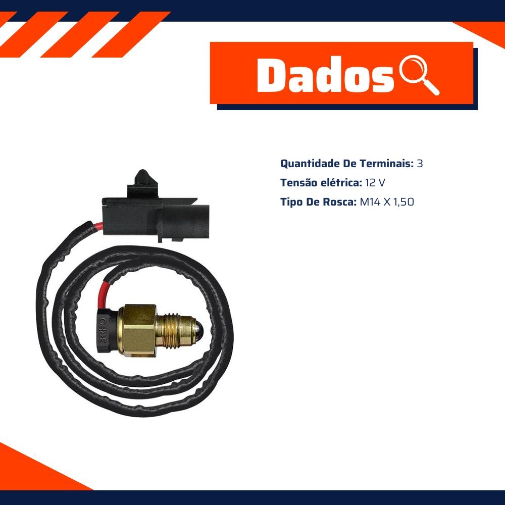 Interruptor de Transferência M14 X 1,50 para Mitsubishi Pajero Sport - 3-RHO - 6658 - (2)