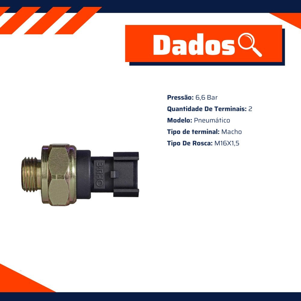 Interruptor Pneumático - 6,6 Bar - 3-RHO - 5579 - (2)