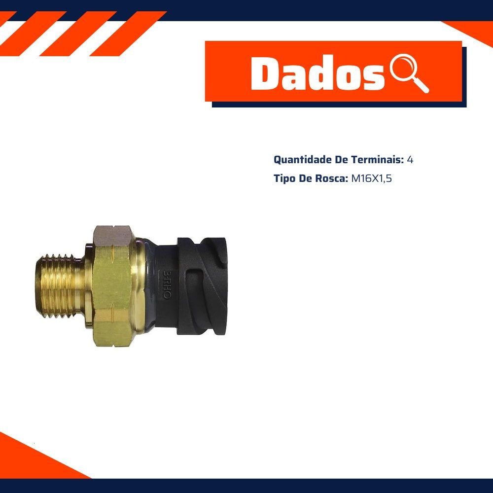 Sensor Eletrônico de Pressão - M16X1,5 - 3-RHO - 7739 - (2)