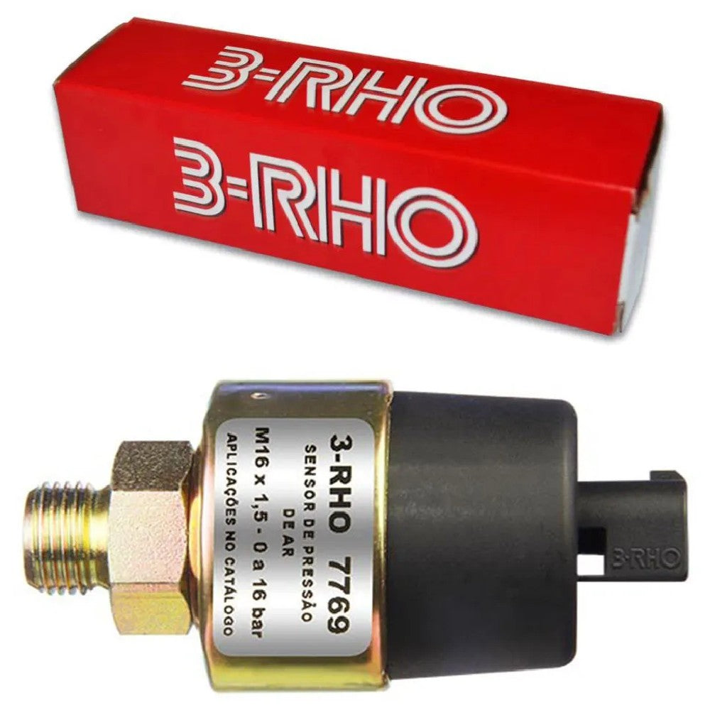 Sensor Mecânico de Pressão de Ar - 0 a 16 Bar - 3-RHO - 7769 - (5)