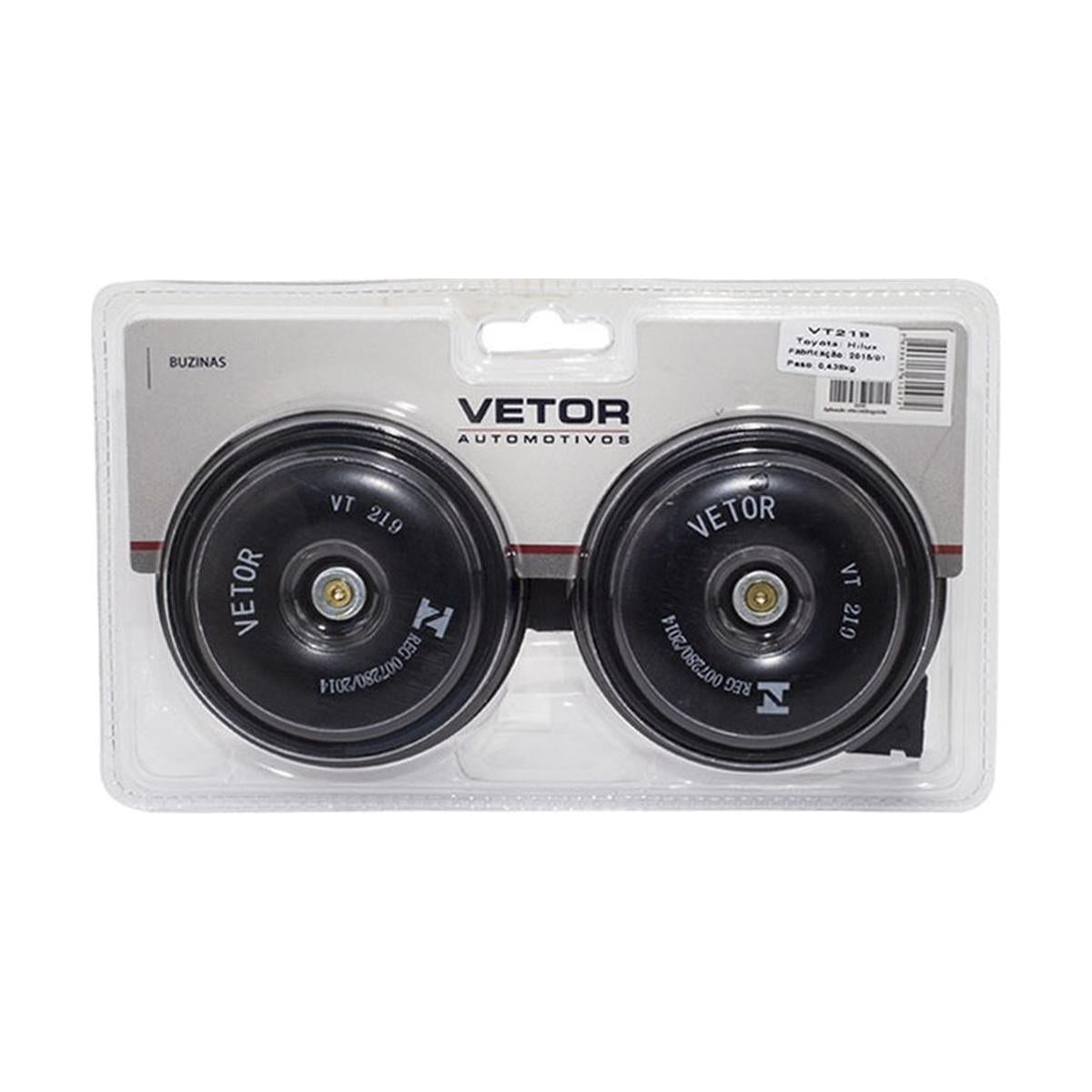 Buzina 12V 75mm com Conector para Toyota Hilux - Vetor - Vt219 - (7)