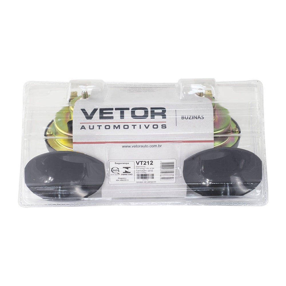 Buzina Caracol Dupla 1 Terminal 12V - Vetor - Vt212 - (1)