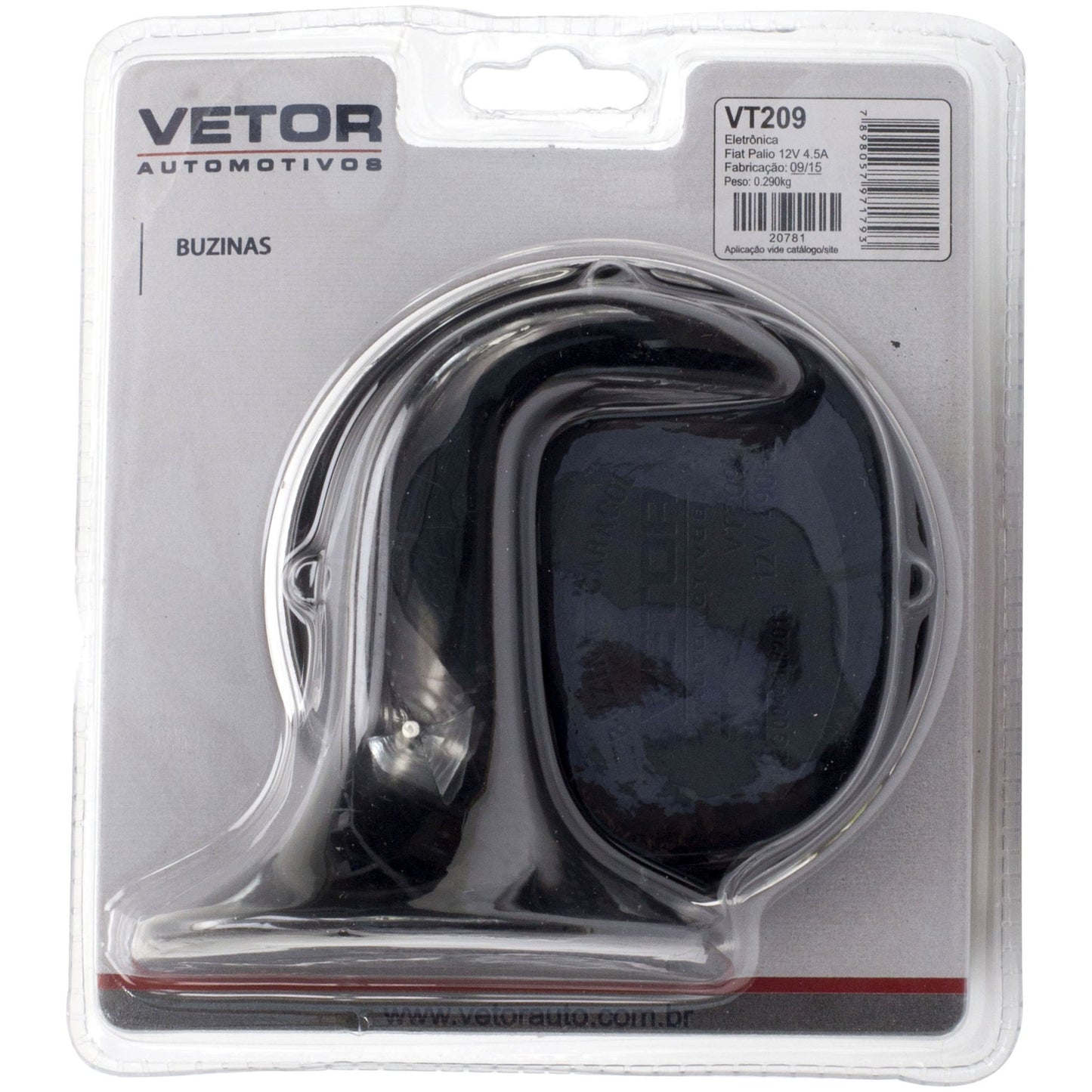 Buzina Caracol 12V para Fiat Palio e Palio Weekend - Vetor - Vt209 - (1)