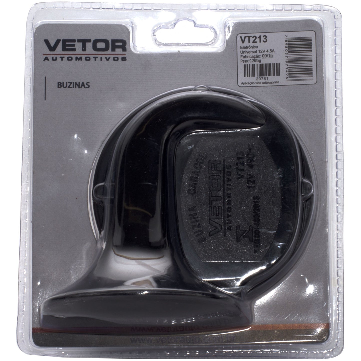 Buzina Caracol 2 Terminais 12V - Vetor - Vt213 - (1)