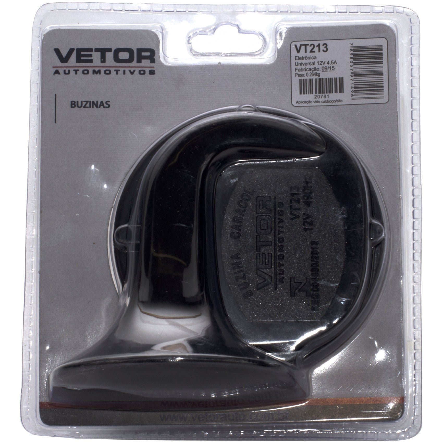 Buzina Caracol 2 Terminais 12V - Vetor - Vt213 - (1)