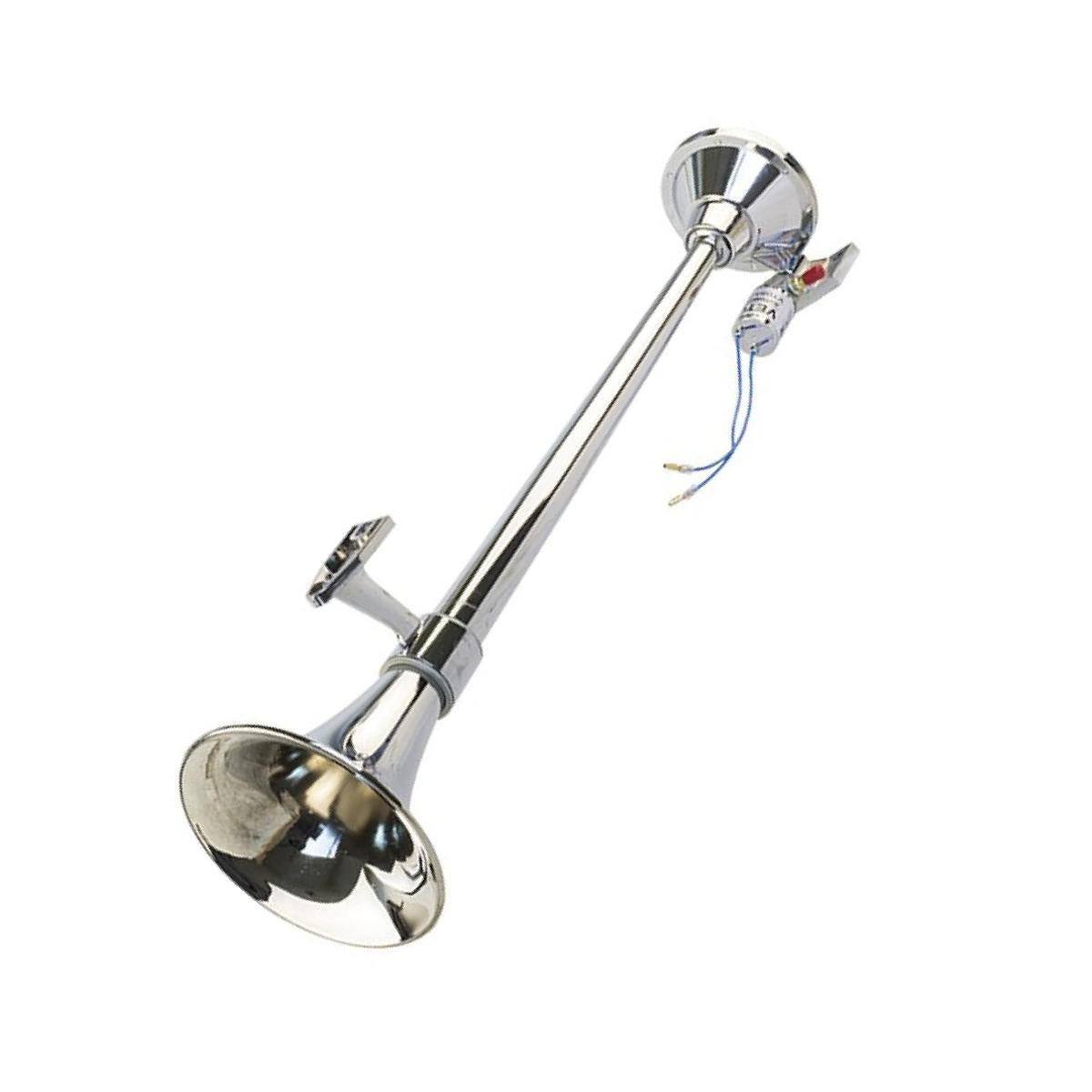 Buzina 1 Corneta Cromada 12V/24V 632mm - Vetor - Vt055 - (4)