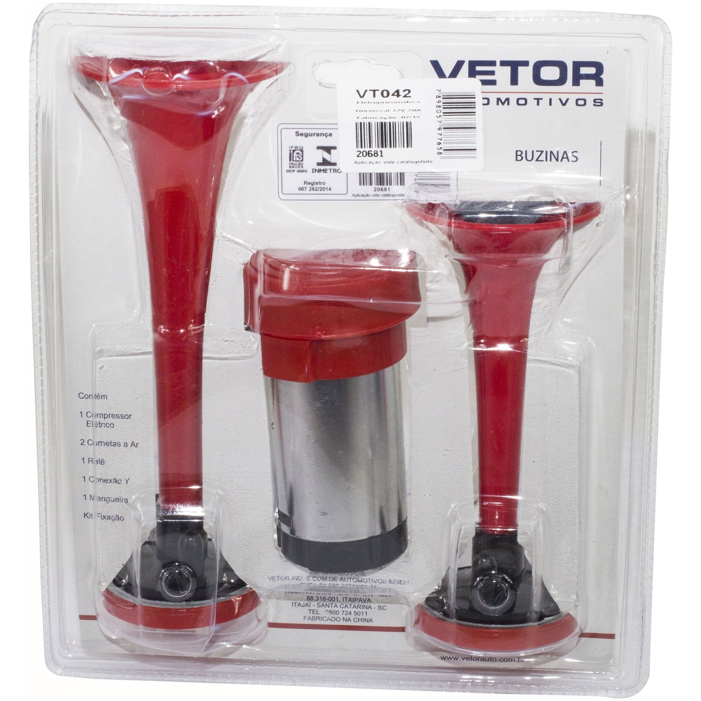 Buzina 2 Cornetas 12V - Vetor - Vt042 - (9)