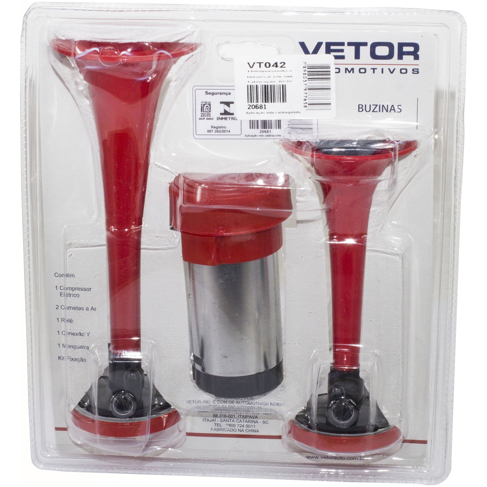Buzina 2 Cornetas 12V - Vetor - Vt042 - (9)