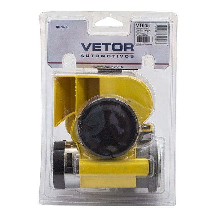 Buzina com 2 Cornetas Compactadas 12V para Volkswagen Gol - Vetor - Vt045 - (1)