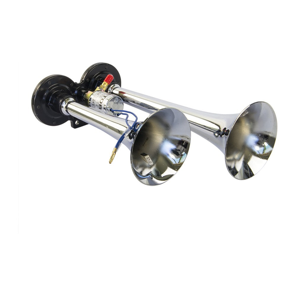 Buzina 2 Cornetas Cromada 24V - Vetor - Vt044 - (11)