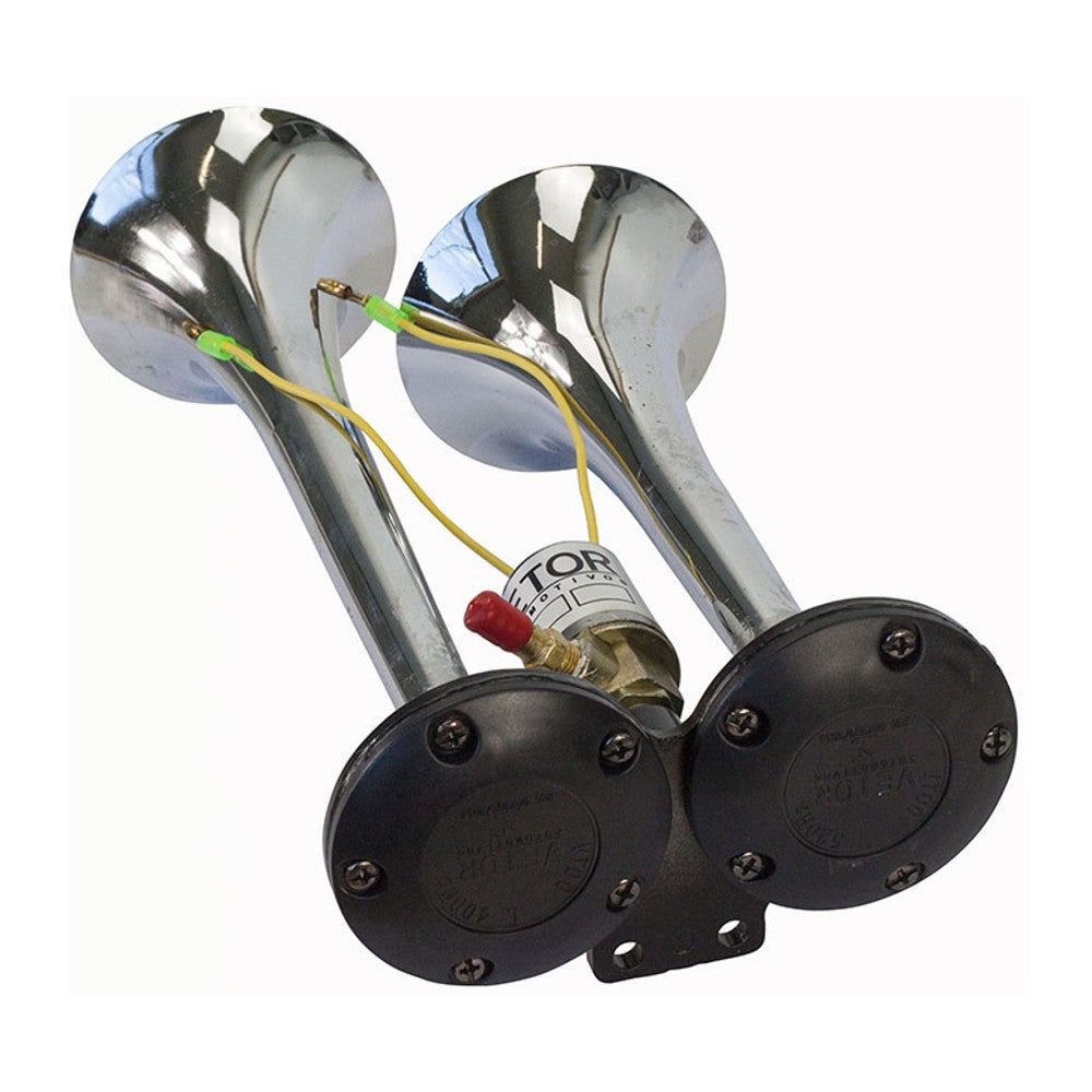 Buzina 2 Cornetas Cromada 24V - Vetor - Vt044 - (15)