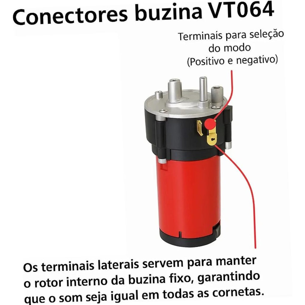 Buzina 3 Cornetas 12V - Vetor - Vt064 - (6)