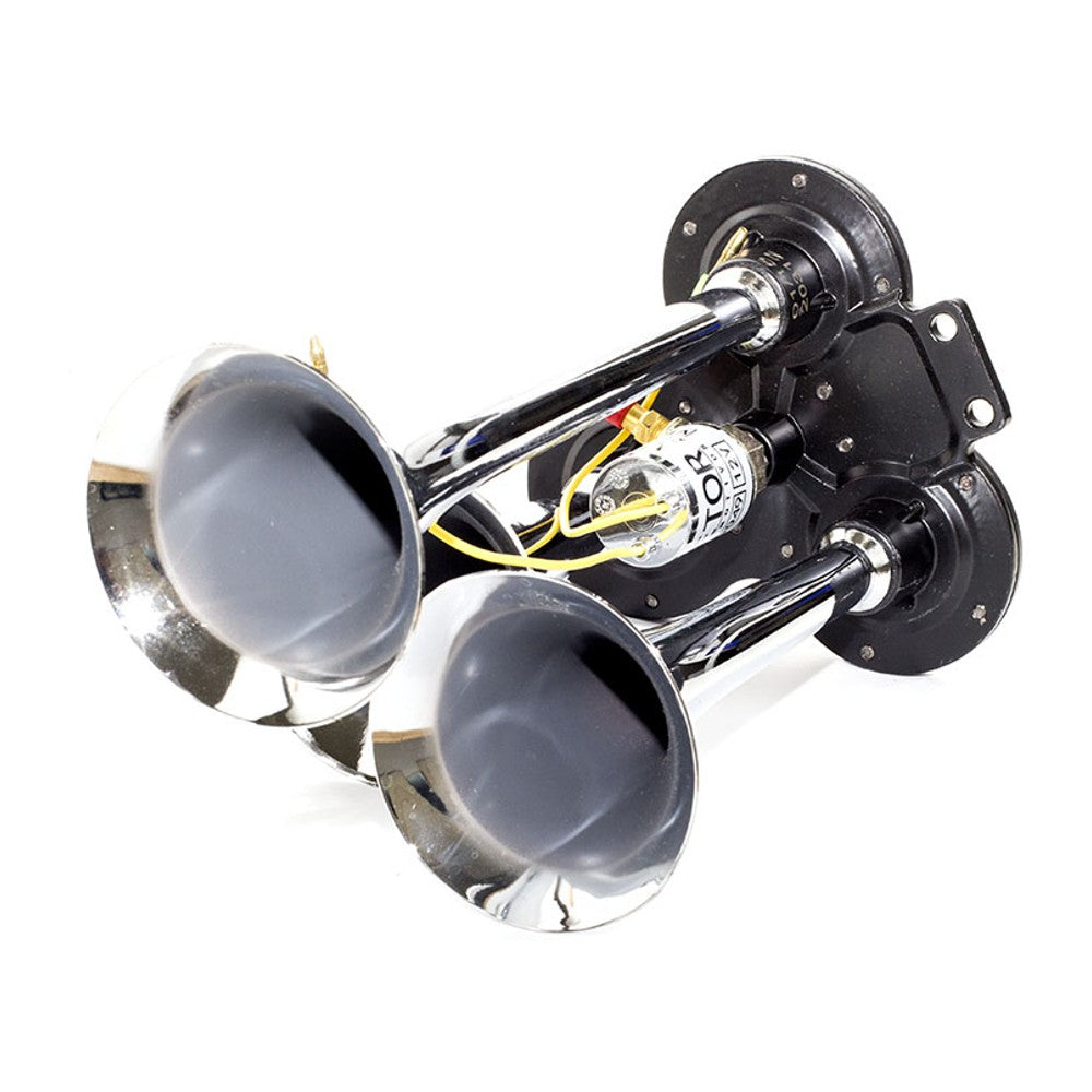 Buzina 3 Cornetas Cromada 12V/24V - Vetor - Vt049 - (7)