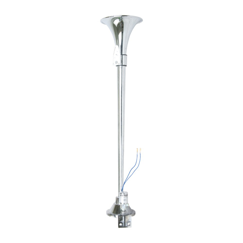Buzina 1 Corneta Metal Cromada Bivolt 74cm - Vetor - Vt058 - (3)