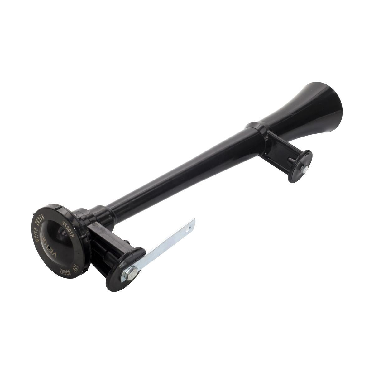 Buzina Grande para Carro Preta 12V - Vetor - Vt301P - (1)