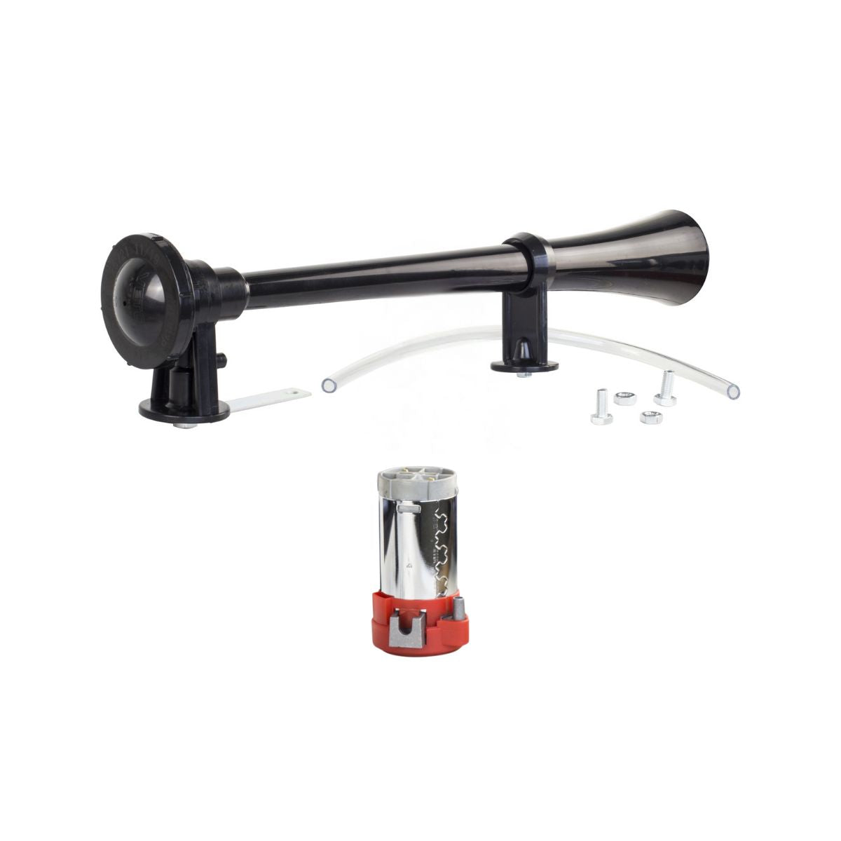 Buzina Grande para Carro Preta 24V - Vetor - Vt302P - (1)
