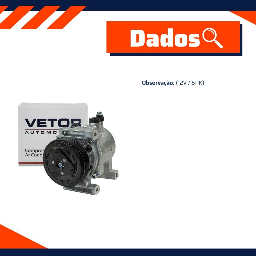 Compressor do Ar Condicionado - Vetor - Vca0027 - (12)