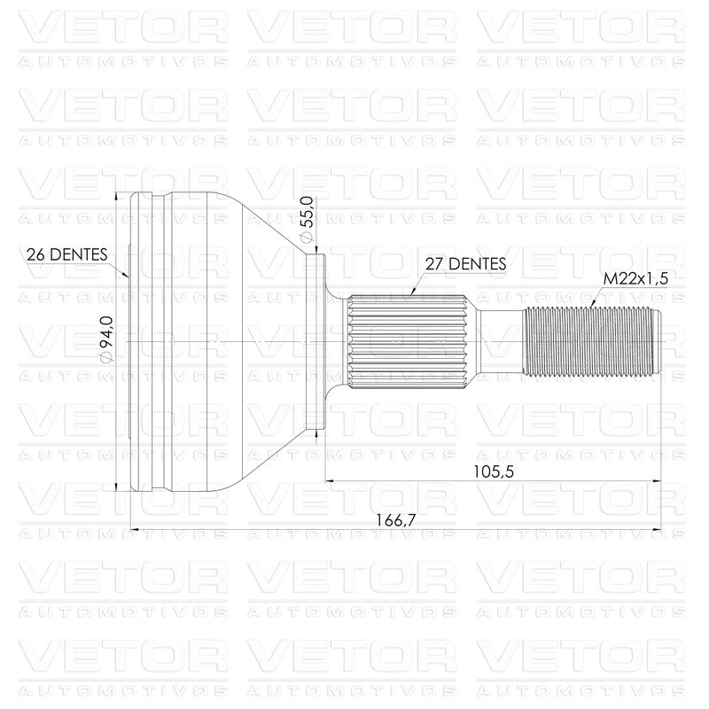 Junta Homocinética - Vetor - Vt5535 - (5)