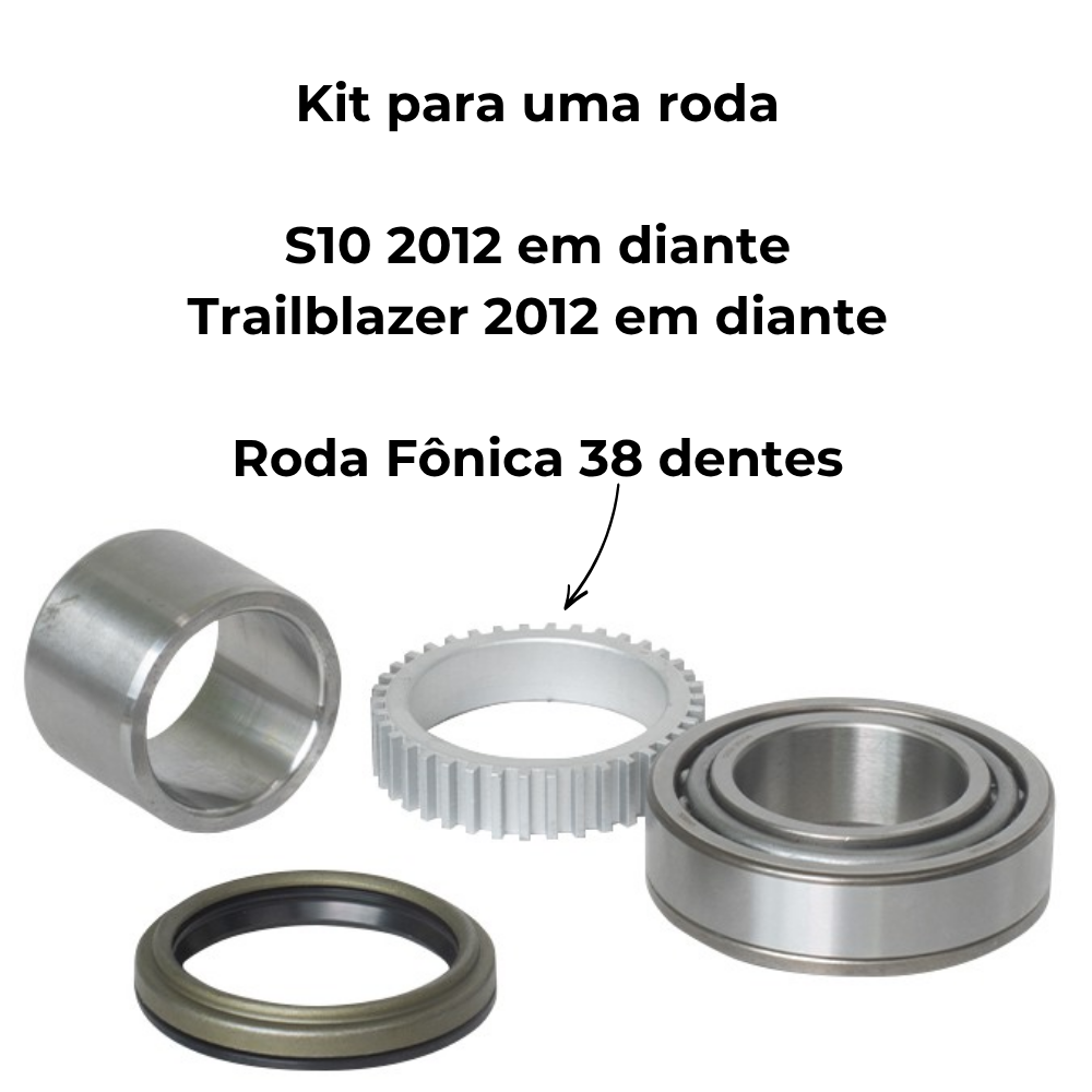 Kit de Rolamento da Roda Traseira para Chevrolet S10 e Trailblazer - Vetor - Vk0058Tg - (2)