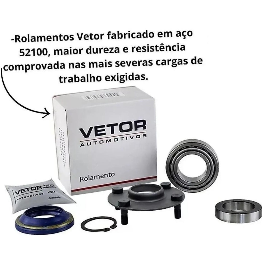 Kit de Rolamento da Roda Traseira para Chevrolet Blazer e S10 - Vetor - Vk0011Tg - (5)