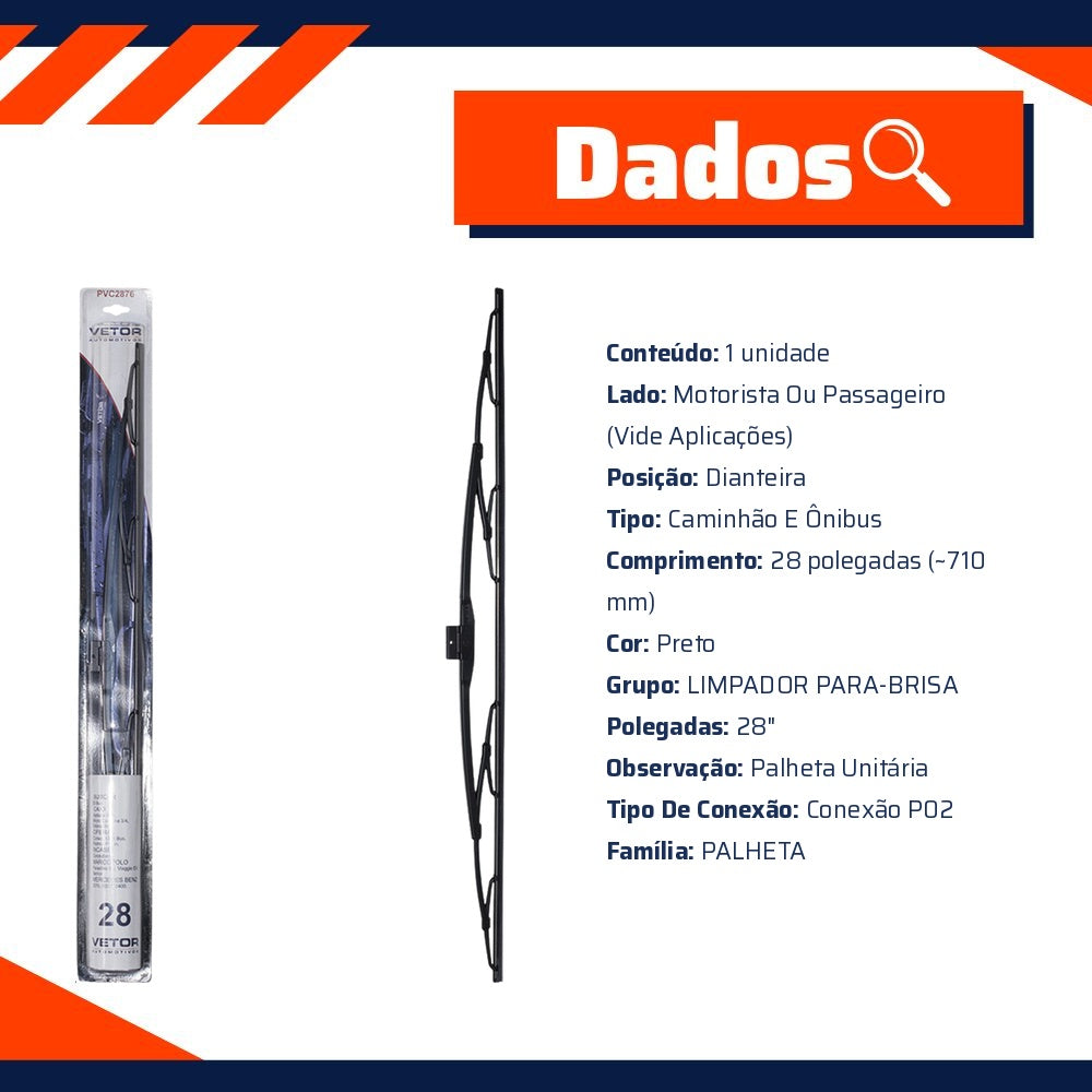 Palheta Dianteira 28" - Vetor - Pvc2876 - (11)