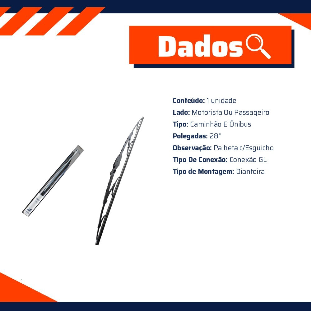 Palheta Dianteira 28" - Vetor - Pvc2801 - (10)