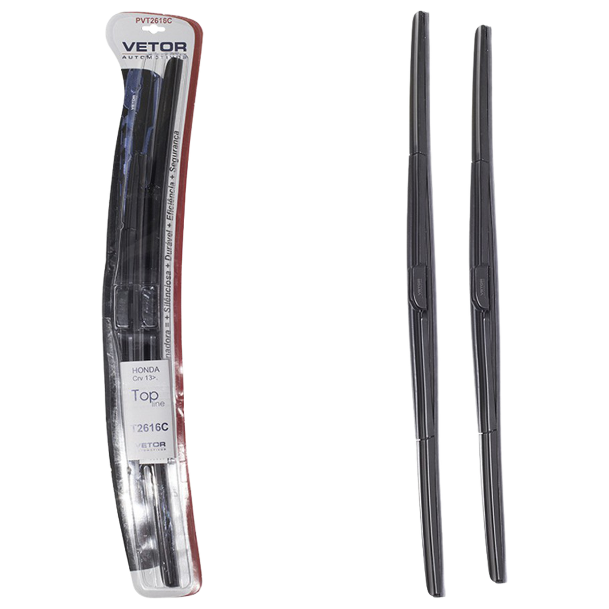 Par Palheta Dianteira Específica Híbrida 26" e 16" para Honda CR-V e Toyota RAV4 - Vetor - Pvt2616C - (1)