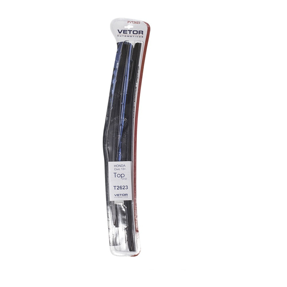 Par Palheta Dianteira Específica Híbrida 26" e 23" para Honda Civic - Vetor - Pvt2623 - (5)
