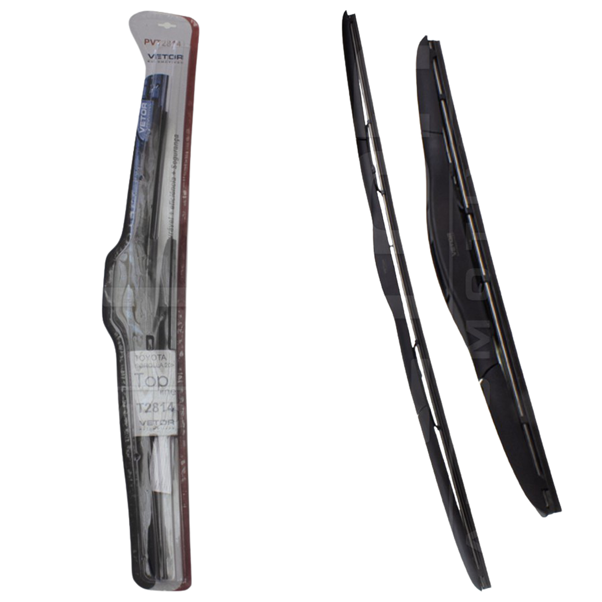 Par Palheta Dianteira Específica Híbrida 28" e 14" para Toyota Corolla - Vetor - Pvt2814 - (1)